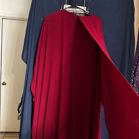 Mainstays Red Long Sleeve Cape Dress - Picture 5 of 8